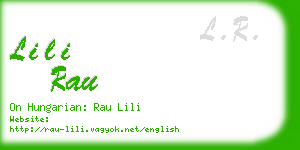 lili rau business card